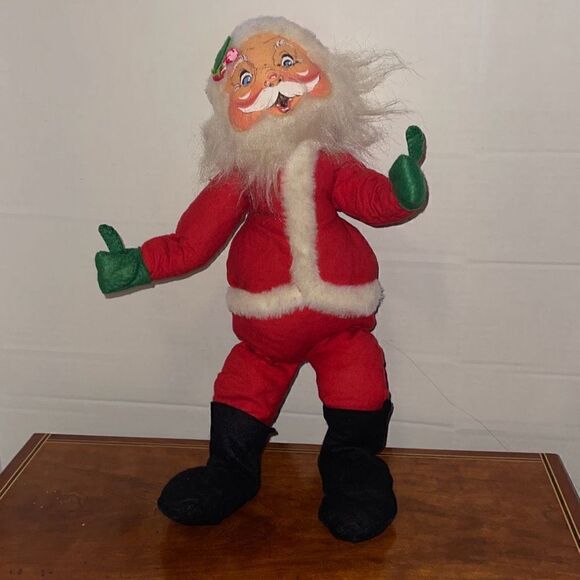 Vintage Annalee Christmas 18” Poseable Santa HANDPAINTED USA - Picture 1 of 15